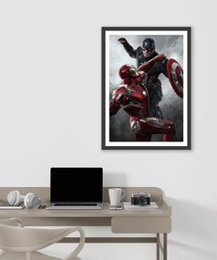 Πόστερ &amp;  Κάδρο Iron Man vs Captain America MV031 21x30cm Εκτύπωση Πόστερ (χωρίς κάδρο)