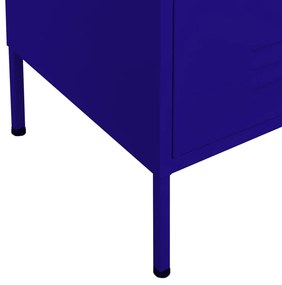 vidaXL Ντουλάπι Αποθήκευσης Ναυτικό Μπλε 80x35x101,5 εκ. από Ατσάλι
