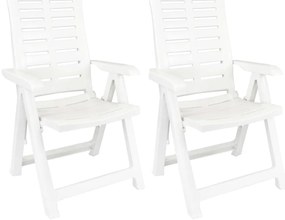 vidaXL Τραπεζαρία Κήπου Σετ 3 Τεμαχίων Λευκή από Πολυπροπυλένιο