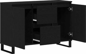 vidaXL Πλαϊνό γραφείο Μαύρη Οξυά 101,5 x 35 x 70 εκ Επεξεργασμένο Ξύλο
