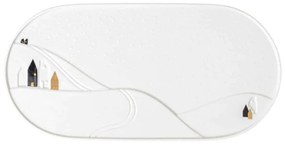 Διακοσμητική Πιατέλα Snow Landskape RD0092316 40x19x1cm White Raeder Πορσελάνη