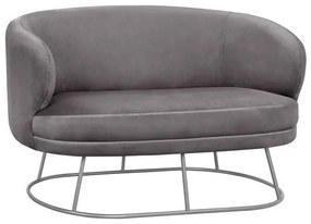 Καναπές 2Θέσιος Arien Grey HM8492.01 125Χ80Χ84Υ εκ. Velvet