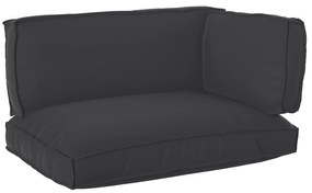 vidaXL Σετ Μαξιλαριών Πάγου 3 pcs Μαύρο 120 x 80 x 12 cm Ύφασμα Oxford