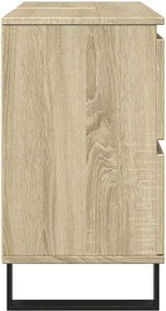 vidaXL Ντουλάπι Μπάνιου Sonoma Δρυς 80 x 33 x 60 εκ. από Επεξεργ. Ξύλο