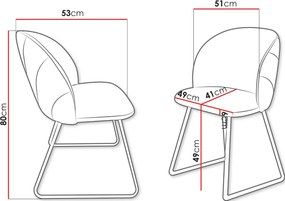 Καρέκλα K99M-Gkri Skouro - 51.00Χ53.00Χ80.00cm