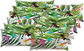 vidaXL Κάλυμμα Μαξιλαριού 12 pcs HEERLEN Πολύχρωμο 40 x 80 cm