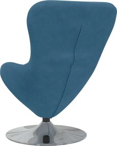vidaXL Κάθισμα-αυγό Μπλε Βελούδο