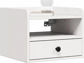 vidaXL Κομοδίνο 2 pcs Λευκό 38 x 36 x 29,5 εκ Μασίφ ξύλο πεύκου