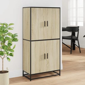 vidaXL Highboard Sonoma Oak 68x35x139 cm Κατασκευασμένο ξύλο