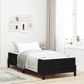 vidaXL Κρεβάτι box spring με στρώμα Μαύρο 80 x 200 cm Βελούδο