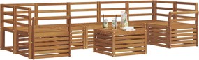 vidaXL Σετ Καναπέ 8 pcs Φυσικό Στερεό Ξύλο Ακακίας