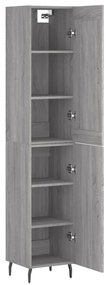 vidaXL Μπουφές Sonoma Γκρι 34,5 x 34 x 180 εκ. από Επεξεργασμένο Ξύλο