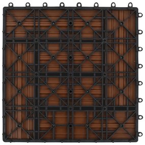 vidaXL Πλακάκια Deck 22 τεμ. Καφέ 30 x 30 εκ. 2 μ² από WPC