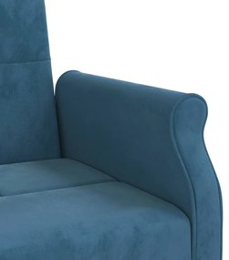 Καναπές Κρεβάτι με Μαξιλάρια Μπλε Βελούδινος - Μπλε