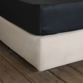 Σεντόνι Superior Satin Με Λάστιχο Black Nima Μονό 100x234cm 100% Cotton Satin