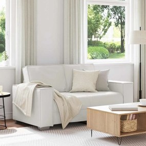 vidaXL Καναπές Loveseat 160 εκ με μαξιλάρι Λευκό Τεχνητό δέρμα