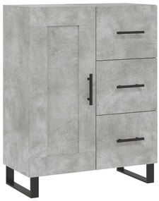 vidaXL Ντουλάπι Γκρι Σκυροδέματος 69,5x34x180 εκ. Επεξεργασμένο Ξύλο
