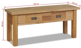 vidaXL Πάγκος Χολ 90 x 30 x 40 εκ. από Μασίφ Ξύλο Teak