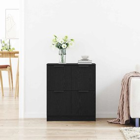 vidaXL Πλαϊνό γραφείο Μαύρη Οξυά 60 x 30 x 70 εκ. Επεξεργασμένο ξύλο