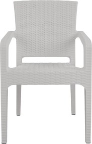 ΠΟΛΥΘΡΟΝΑ ΠΟΛΥΠΡΟΠΥΛΕΝΙΟΥ RATTAN HM5590.04 ΧΡΩΜΑ ΛΕΥΚΟ 58x55x87 cm.