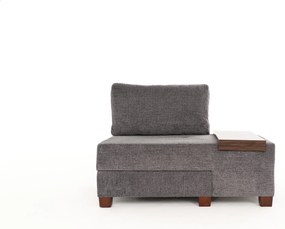 1-Seat Sofa-Bed Perenna Chenille Right - Grey Grey