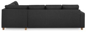 Γωνιακός Καναπές Scandinavian Choice C171, Ανθρακί, Δρυς, 283x199x80cm, Πόδια: Ξύλο | Epipla1.gr