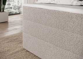 Επενδυμένο κρεβάτι Padion-Μπεζ-140 x 200