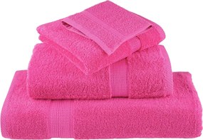 vidaXL Πετσέτες Premium Σετ 6 Τεμ. SOLUND Ροζ 600 γρ/μ²