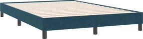 vidaXL Box Spring κρεβάτι χωρίς στρώμα σκούρο μπλε 140x220cm Βελούδινο