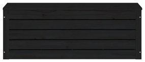 vidaXL Κουτί Αποθήκευσης Μαύρα 89x36,5x33 εκ. Μασίφ Ξύλο Πεύκου