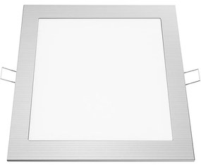 Πάνελ Χωνευτό Plato Led Slim PLATO1840SNM 18W 4000K Silver Aca Square