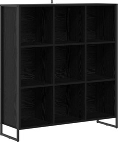 vidaXL Βιβλιοθήκη 99,5 x 30 x 108 cm Επεξεργασμένο Ξύλο Μαύρη Δρυς