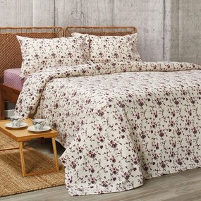 Φανελένια Σεντόνια Ημίδιπλα (Σετ) Whitegg Φαν59 Μωβ,Εκρού