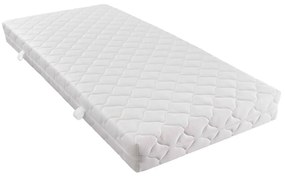 Κρεβάτι Γκρι/Λευκό 180 x 200 εκ. από Συνθετικό Δέρμα με Στρώμα - Γκρι