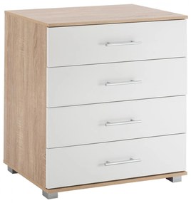 Drawer from melamine  with 4 drawers Sonama-White 75x40x83cm