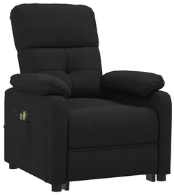 vidaXL Πολυθρόνα Μασάζ Ηλεκτρική Μαύρη Υφασμάτινη