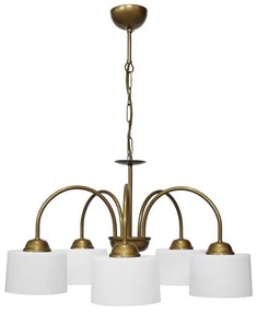 Φωτιστικό Οροφής Bella Drum 01-0376 5/E27 Φ55x70cm Gold Matte-White Heronia Μέταλλο