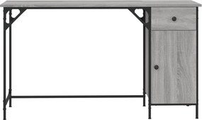 vidaXL Γραφείο Υπολογιστή Γκρι Sonoma 131x48x75 εκ. Επεξεργασμένο Ξύλο