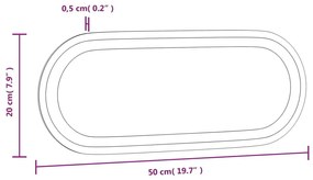 Καθρέφτης Μπάνιου με LED Οβάλ 50x20 εκ. - Διαφανές