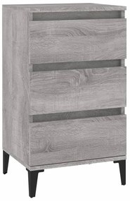 vidaXL Κομοδίνο Γκρι Sonoma 40x35x70 εκ. από Επεξεργασμένο Ξύλο
