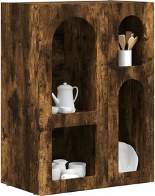 vidaXL Πλαϊνό γραφείο Καπνιστό Δρύς 59 x 35 x 80.5 εκ.