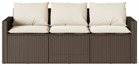 Σετ Τραπεζαρίας Κήπου 2 τεμ. Καφέ Συνθετικό Ρατάν με Μαξιλάρια 366330