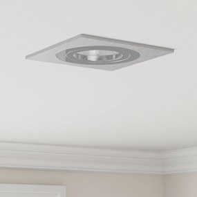 vidaXL Ανασυρμένα Σποτ 6 τεμ Τετράγωνα GU10 Ασημί 91x91 χιλ.