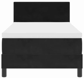vidaXL Κρεβάτι με Ελατήρια και Στρώμα Μαύρο 100 x 200 cm ύφασμα