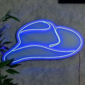 Διακοσμητικό Φωτιστικό Τοίχου Cowboy Hat 395NGR2559 46,5x26cm Led 36W Blue Wallity