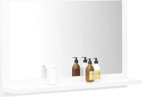 vidaXL Καθρέφτης Μπάνιου Λευκός 60 x 10,5 x 37 εκ. Επεξ. Ξύλο