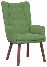 vidaXL Πολυθρόνα Ανοιχτό Πράσινο 63 x 67 x 94 εκ. Βελούδο