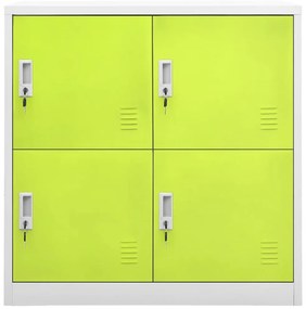 vidaXL Φοριαμός Ανοιχτό Γκρι / Πράσινο 90 x 45 x 92,5 εκ. Ατσάλινος
