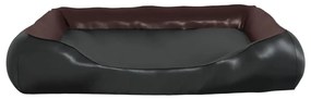 vidaXL Κρεβάτι Σκύλου Μαύρο και Καφέ 120 x 100 x 27 εκ Συνθετικό Δέρμα