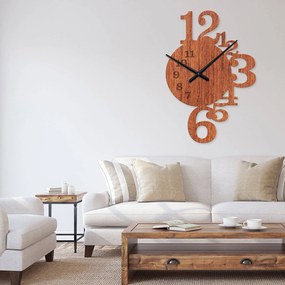Ρολόι τοίχου εσωτερικού χώρου ξύλινο clock3 - Clock3-Μαόνι, 1mx1m